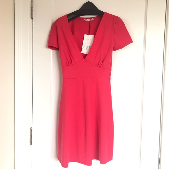 NWT- ZARA- V-neck dress - Picture 1 of 5